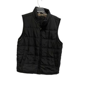 Weatherproof Men's Black Quilted Puffer Vest‎ Full Zip Stand Collar XL